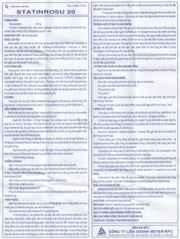 Thuốc Statinrosu 20 Meyer điều trị tăng cholesterol máu nguyên phát (3 vỉ x 10 viên)