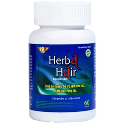 Viên uống Herba Hair Kingphar bổ huyết, hỗ trợ làm đen tóc (60 viên)