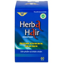 Viên uống Herba Hair Kingphar bổ huyết, hỗ trợ làm đen tóc (60 viên)