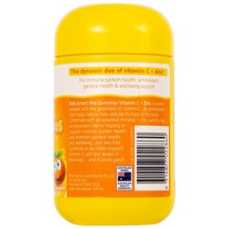 Viên nhai Kids Smart Vita Gummies bổ sung Vitamin C và kẽm giúp tăng cường sức đề kháng (60 viên)