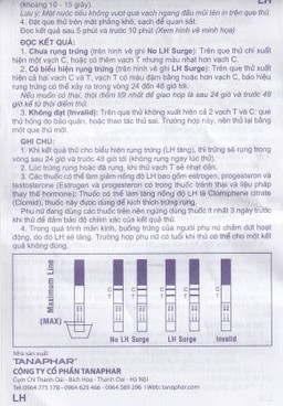 Que thử rụng trứng LH-Tana (12 cái) dùng xác định ngày rụng trứng nhanh chóng, đơn giản