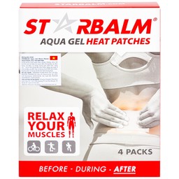 Cao dán giảm đau Starbalm (4 gói) Aqua Gel Heat Patches