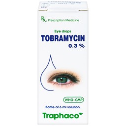 Thuốc nhỏ mắt Tobramycin 0,3% Traphaco điều trị nhiễm khuẩn mắt (6ml)