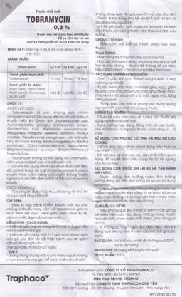 Thuốc nhỏ mắt Tobramycin 0,3% Traphaco điều trị nhiễm khuẩn mắt (6ml)