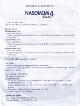 Tinh dầu Nasomom 4 Reliv hỗ trợ điều trị nghẹt mũi, sổ mũi, khò khè, cảm cúm (70ml)