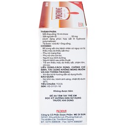 Dung dịch uống Pokemine 50mg Medisun bổ sung sắt cho bệnh nhân thiếu máu (20 ống x 10ml)