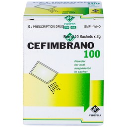 Bột pha hỗn dịch uống Cefimbrano 100 Vidipha điều trị nhiễm khuẩn (10 gói x 2g)