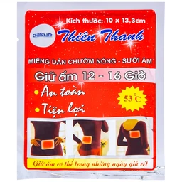 Miếng dán giữ nhiệt Thiên Thanh (10 miếng) dùng để chườm nóng, sưởi ấm trong mùa lạnh