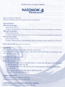 Tinh dầu trẻ em Nasomom-4 Reliv giảm triệu chứng nghẹt mũi, sổ mũi, khò khè, cảm cúm (70ml)