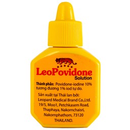 Dung dịch LeoPovidone 10% điều trị các vết thương và ngăn ngừa nhiễm khuẩn (15ml) 