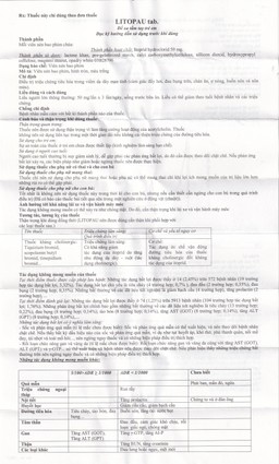 Thuốc Litopau Tab điều trị các triệu chứng viêm dạ dày mãn tính (3 vỉ x 10 viên)