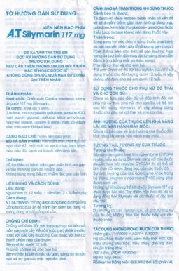 Thuốc A.T Silymarin 117mg An Thiên hỗ trợ điều trị bệnh viêm gan mạn tính, xơ gan (3 vỉ x 10 viên)