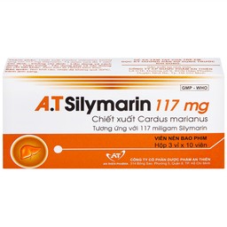 Thuốc A.T Silymarin 117mg An Thiên hỗ trợ điều trị bệnh viêm gan mạn tính, xơ gan (3 vỉ x 10 viên)