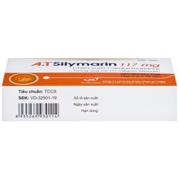 Thuốc A.T Silymarin 117mg An Thiên hỗ trợ điều trị bệnh viêm gan mạn tính, xơ gan (3 vỉ x 10 viên)