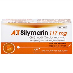 Thuốc A.T Silymarin 117mg An Thiên hỗ trợ điều trị bệnh viêm gan mạn tính, xơ gan (3 vỉ x 10 viên)