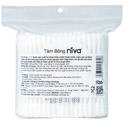 Tăm bông thân nhựa Niva AZ3 túi zip 1 đầu tròn 1 đầu xoắn vệ sinh tai, mũi, vết thương (200 que)
