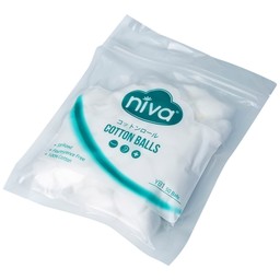 Bông viên Niva Cotton Balls YB1 (50 viên) làm sạch vết thương, thấm máu và dịch tiết