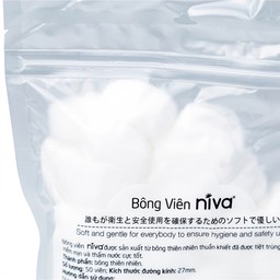 Bông viên Niva Cotton Balls YB1 (50 viên) làm sạch vết thương, thấm máu và dịch tiết