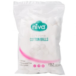 Bông viên Niva Cotton Balls YB2 (100 viên) làm sạch vết thương, thấm máu và dịch tiết