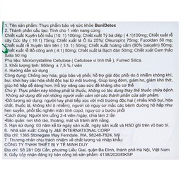 Viên uống chống oxy hóa hỗ trợ bảo vệ phổi BoniDetox Botania (30 viên)