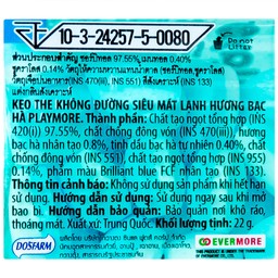 Kẹo The Siêu Mát Lạnh Hương Bạc Hà Playmore (hũ 22g)