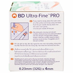 Đầu kim tiểu đường 32G x 4mm BD ultra-fine pro (100 cái)