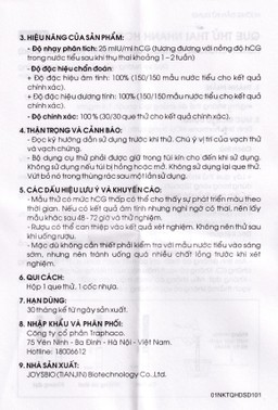 Que thử thai HCG Allisa Traphaco giúp phát hiện sớm thai kỳ sau 7-10 ngày thụ thai