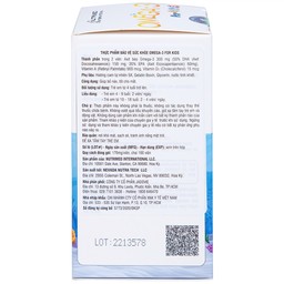 Viên uống giúp trẻ phát triển chiều cao, trí não và thị lực Omega-3 For Kids Nutrimed (100 viên)