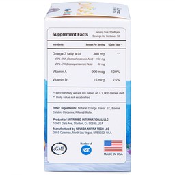 Viên uống giúp trẻ phát triển chiều cao, trí não và thị lực Omega-3 For Kids Nutrimed (100 viên)