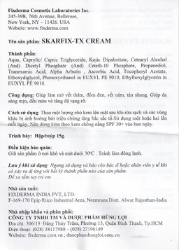 Kem bôi ngừa nám, tàn nhang Fixderma Skarfix TX cream 15g