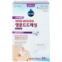 Gạc vô trùng Plaid Wound Dressing 9x15cm (50 miếng) Young Chemical