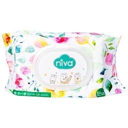 Khăn ướt Niva Baby làm sạch, kháng khuẩn và giữ vệ sinh (100 miếng)