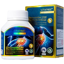 Viên uống hỗ trợ duy trì chức năng của khớp, sụn khớp Vitatree Glucosamine 1500 Plus Shark Cartilage (100 viên)
