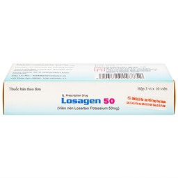 Viên nén Losagen 50 Hetero điều trị tăng huyết áp (3 vỉ x 10 viên)