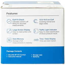 Máy đo huyết áp cổ tay Microlife W3 Comfort hỗ trợ đo huyết áp, nhịp tim