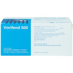 Thuốc Vorifend 500 Stella giảm triệu chứng của thoái hoá khớp gối (6 vỉ x 10 viên)