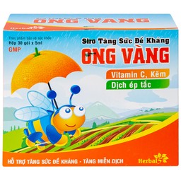 Siro Ong Vàng tăng hỗ trợ tăng sức đề kháng, tăng miễn dịch (30 gói x 5ml)