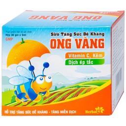 Siro Ong Vàng tăng hỗ trợ tăng sức đề kháng, tăng miễn dịch (30 gói x 5ml)