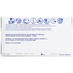 Găng tay y tế có bột Super Care size M (100 cái) Latex Powdered Examination