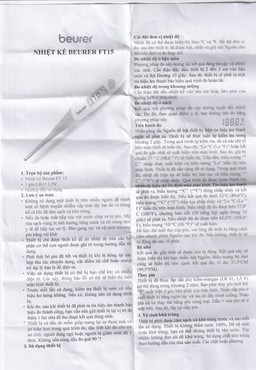 Nhiệt kế đầu mềm Beurer FT15