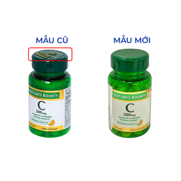 Viên uống C 500mg Nature's Bounty bổ sung vitamin C, tăng cường sức đề kháng (100 viên)