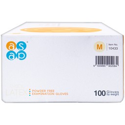 Găng tay y tế không bột, phủ Polymer Latex size M (100 cái) Powder Free Examination