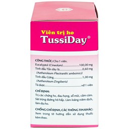 Viên trị ho Tussiday OPC điều trị các chứng ho, đau họng, sổ mũi (10 vỉ x 10 viên)