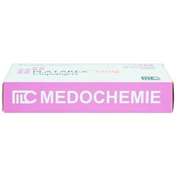 Viên nén Platarex 75mg Medochemie phòng ngừa các biến cố huyết khối động mạch (3 vỉ x 10 viên)