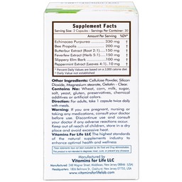 Viên uống Sinus Nose Vitamins For Life hỗ trợ tăng cường sức khỏe đường hô hấp (60 viên)