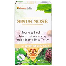 Viên uống Sinus Nose Vitamins For Life hỗ trợ tăng cường sức khỏe đường hô hấp (60 viên)