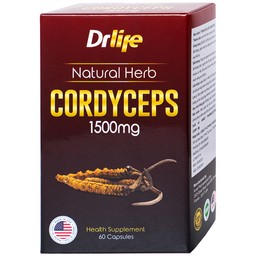 Viên uống Đông Trùng Hạ Thảo tăng cường sức đề kháng, giảm mệt mỏi DrLife Cordyceps 1500mg (60 viên)