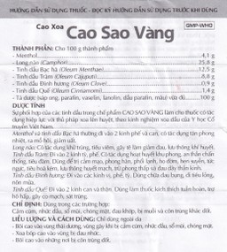 Cao Sao Vàng Danapha điều trị cảm cúm, nhức đầu (16g)