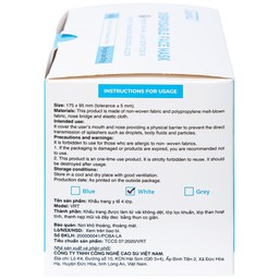 Khẩu trang 4 lớp Safefit màu trắng (50 cái) ngăn khói bụi, vi khuẩn