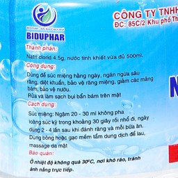 Nước muối sinh lý Natri Clorid 0.9% Biduphar 500ml